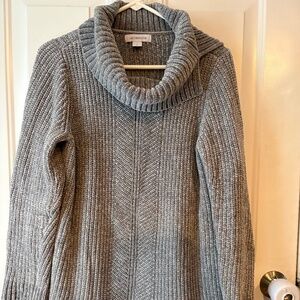 Liz Claiborne Cowl Neck Sweater Womens Size S Gray